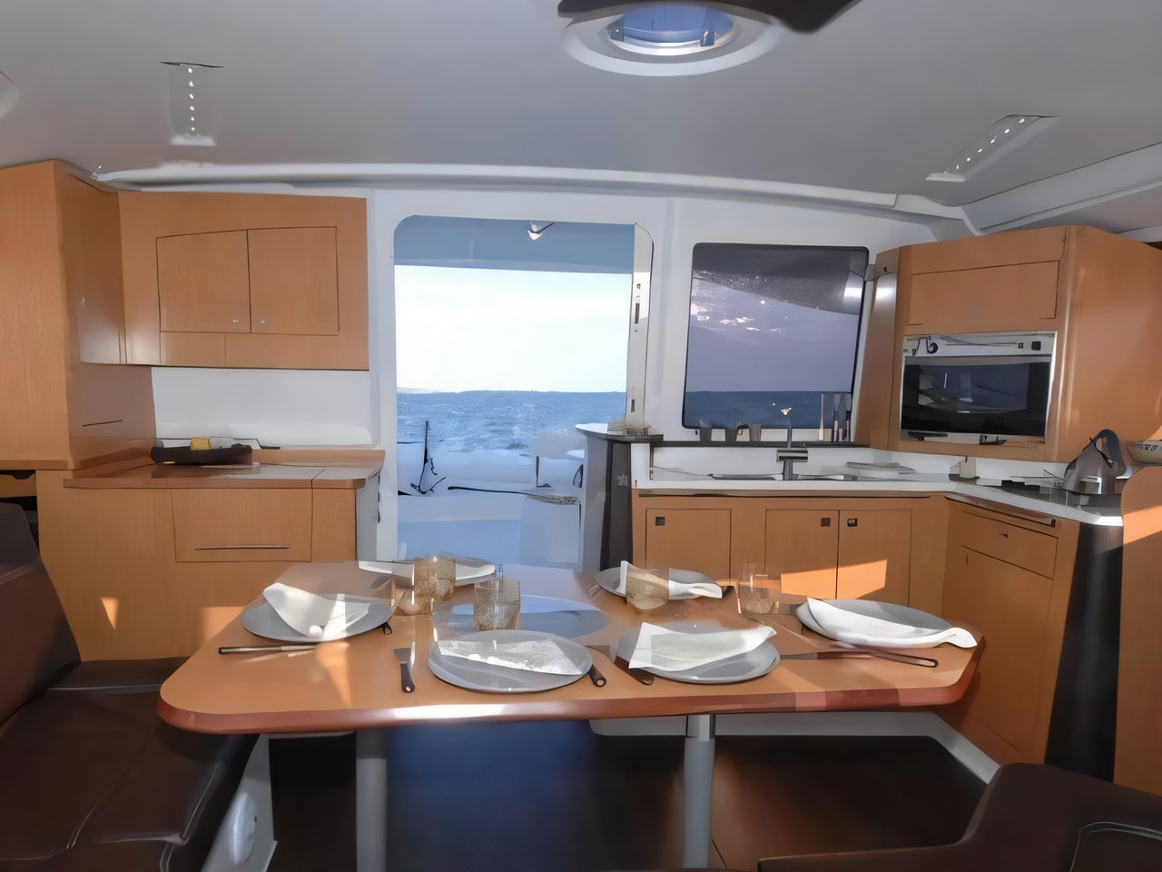 Layout of Lipari 41 catamaran with 6 cabins Croatia yacht charter