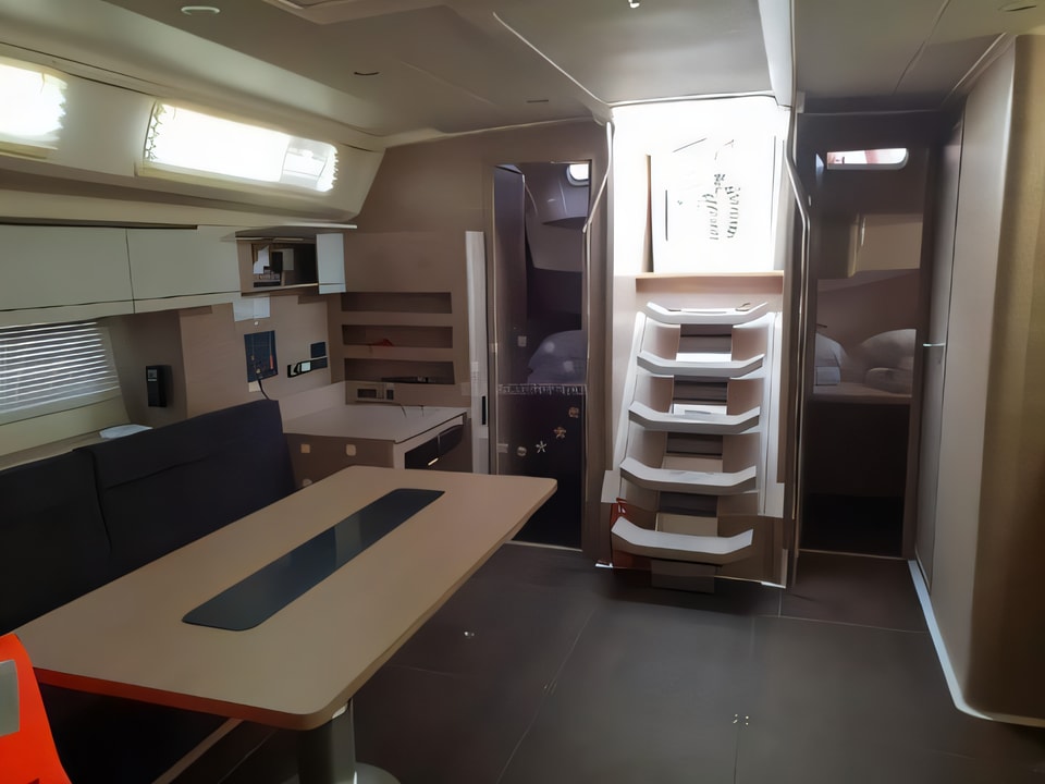 Interior of Hanse 508 sail boat with 6 cabins Croatia yacht charter