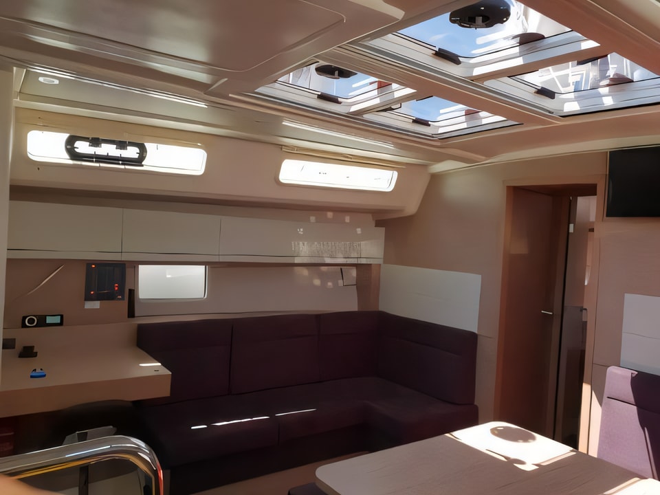 Interior of Hanse 458 sail boat with 4 cabins Croatia yacht charter