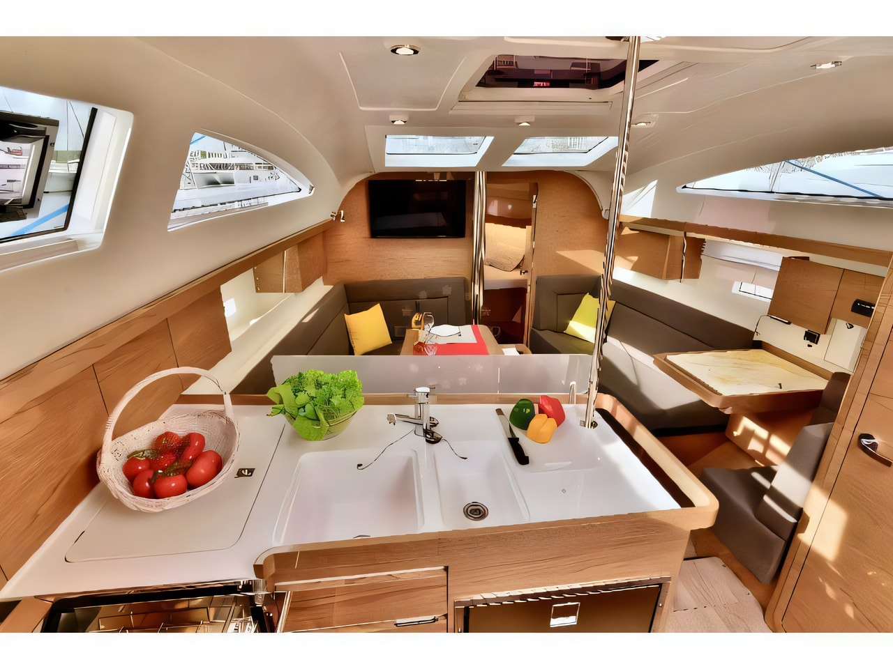 Layout of Elan 40 Impression sail boat with 3 cabins Croatia yacht charter