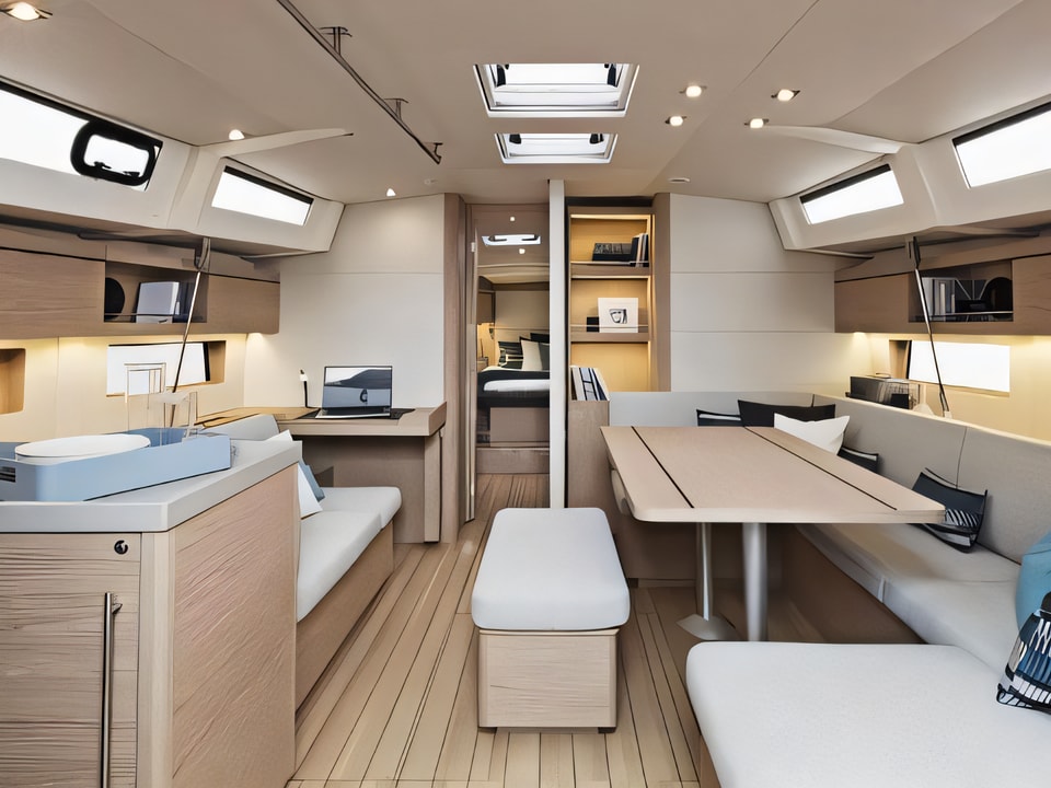 Interior of Oceanis 46.1 sail boat with 5 cabins Croatia yacht charter