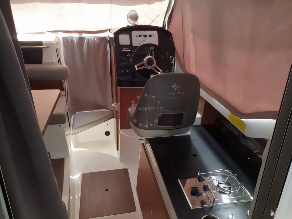 Interior of Merry Fisher 795 motor boat with 1 cabins Croatia yacht charter