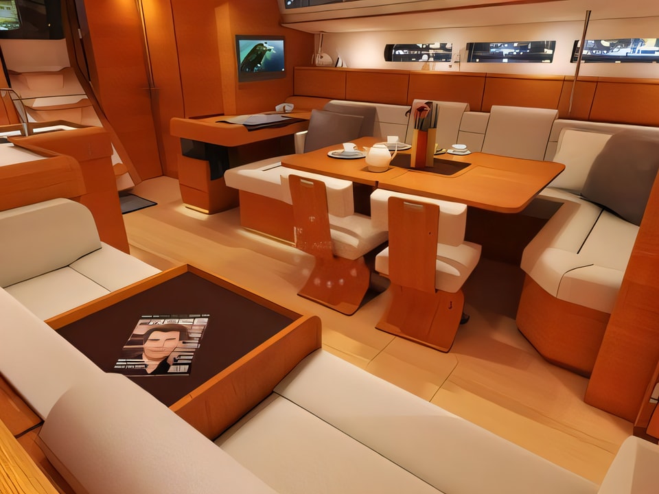 Interior of Sun Odyssey 509 sail boat with 5 cabins Croatia yacht charter