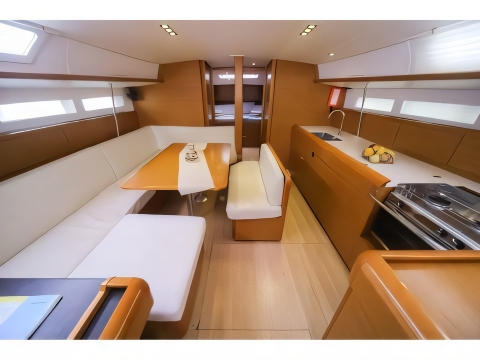 Interior of Sun Odyssey 509 sail boat with 5 cabins Croatia yacht charter