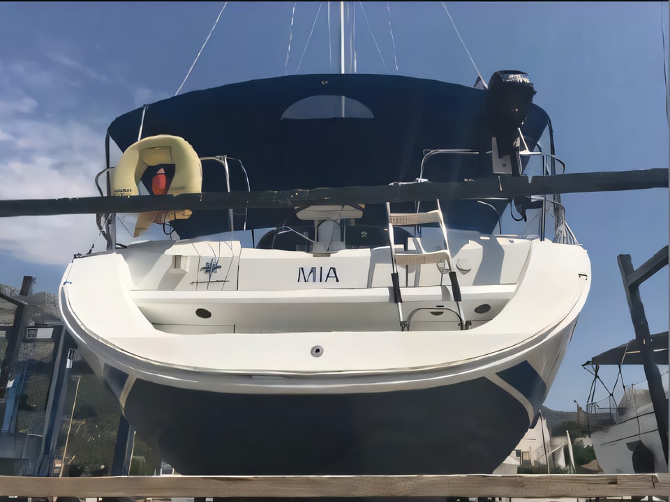 Exterior overview of Sun Odyssey 36i sail boat for charter from Vinodolski Novi Marina in the Istria / Kvarner sailing area Croatia