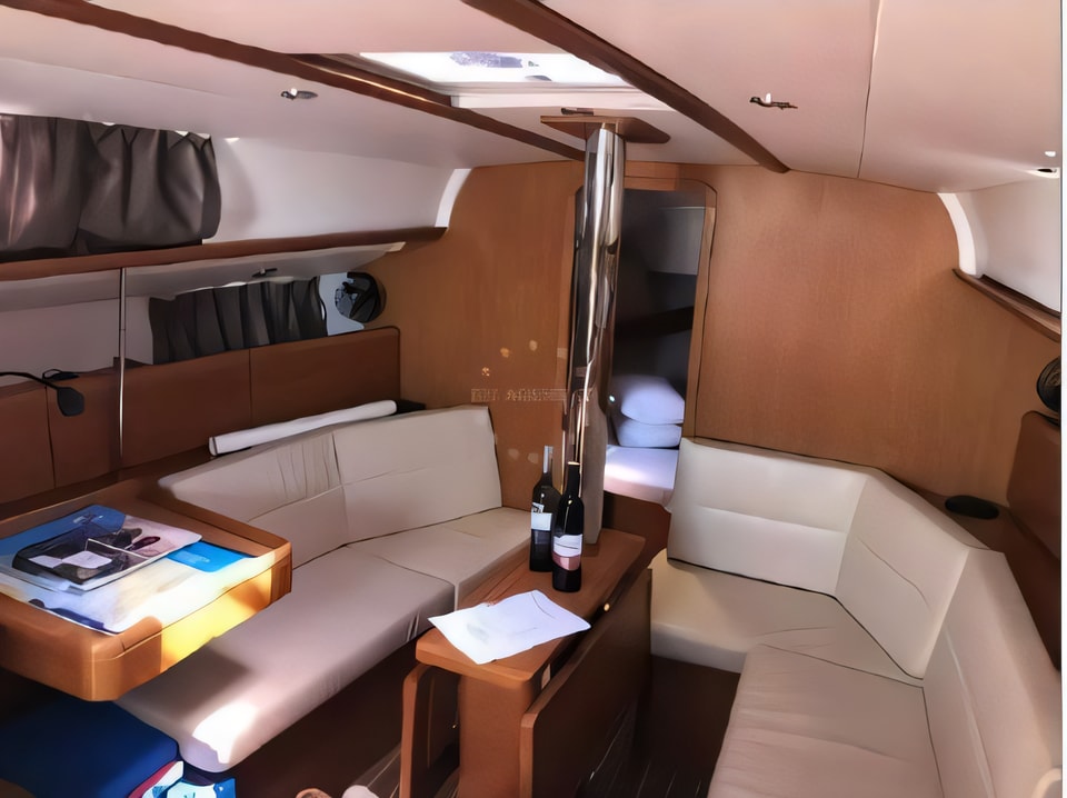 Interior of Sun Odyssey 36i sail boat with 3 cabins Croatia yacht charter