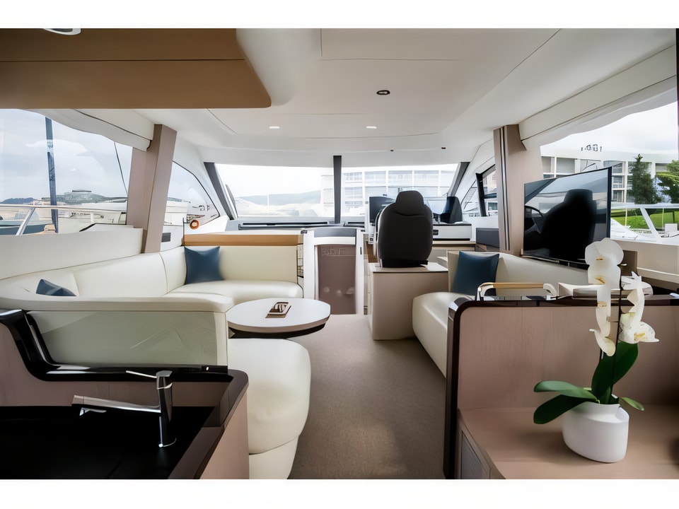 Interior of Azimut 55 motoryacht with 3 cabins Croatia yacht charter