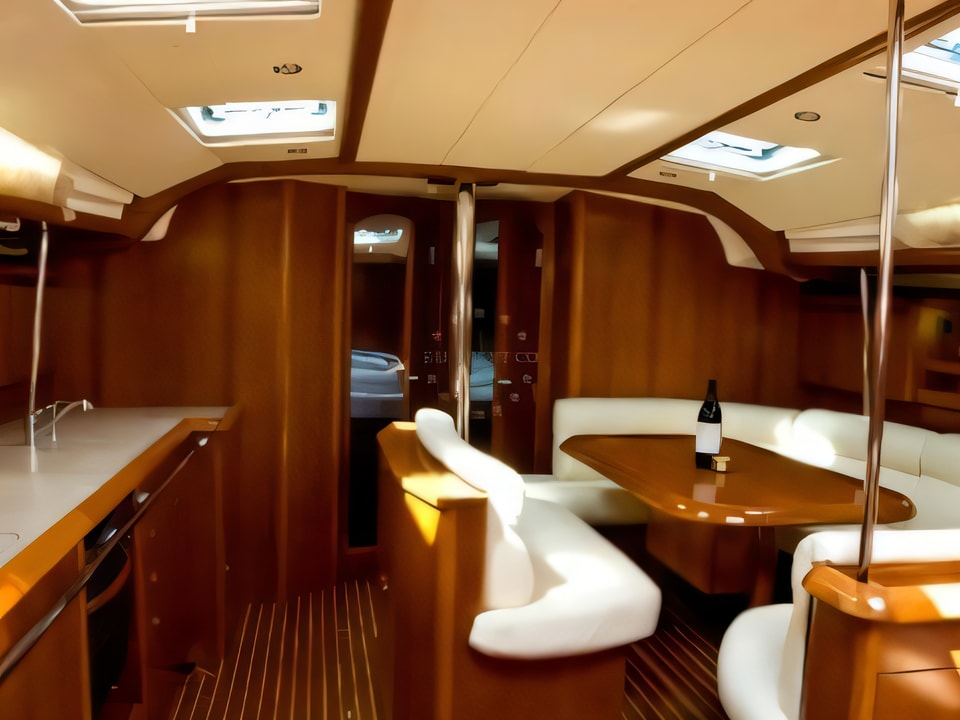 Interior of Sun Odyssey 49 sail boat with 4 cabins Croatia yacht charter