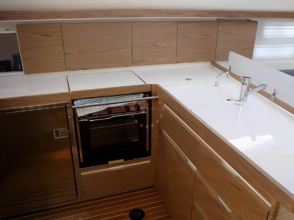 Interior of Elan 45 Impression sail boat with 4 cabins Croatia yacht charter