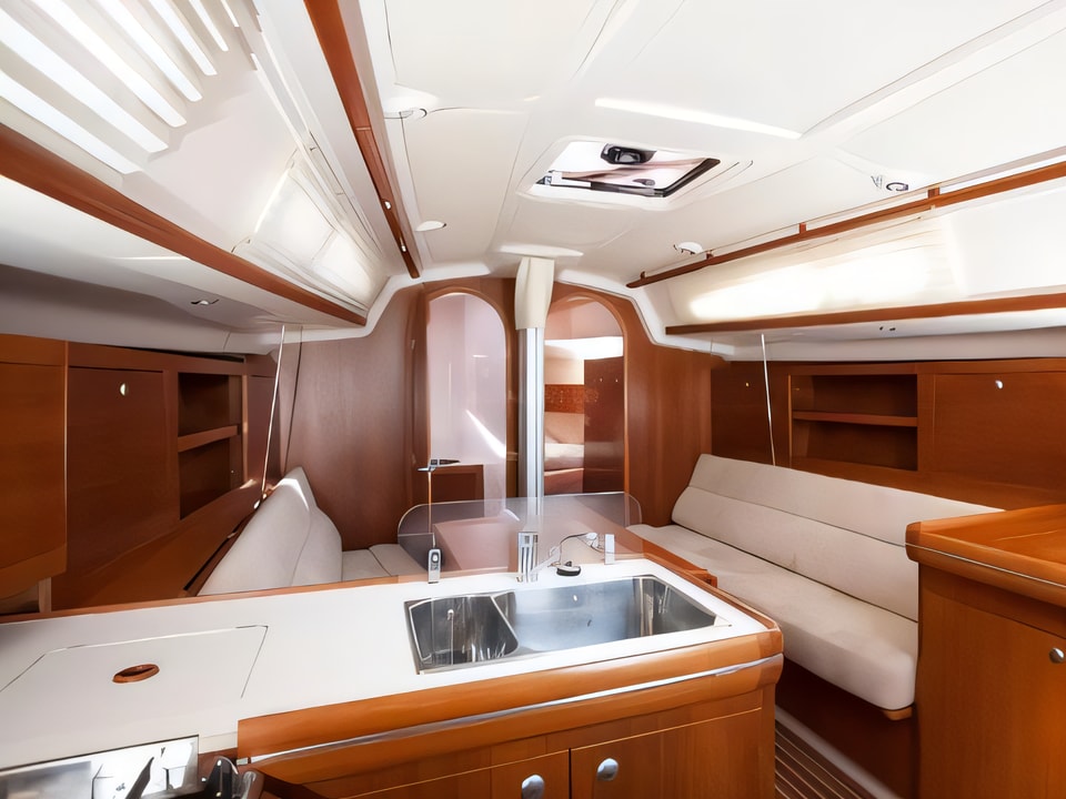 Interior of Salona 37 sail boat with 3 cabins Croatia yacht charter