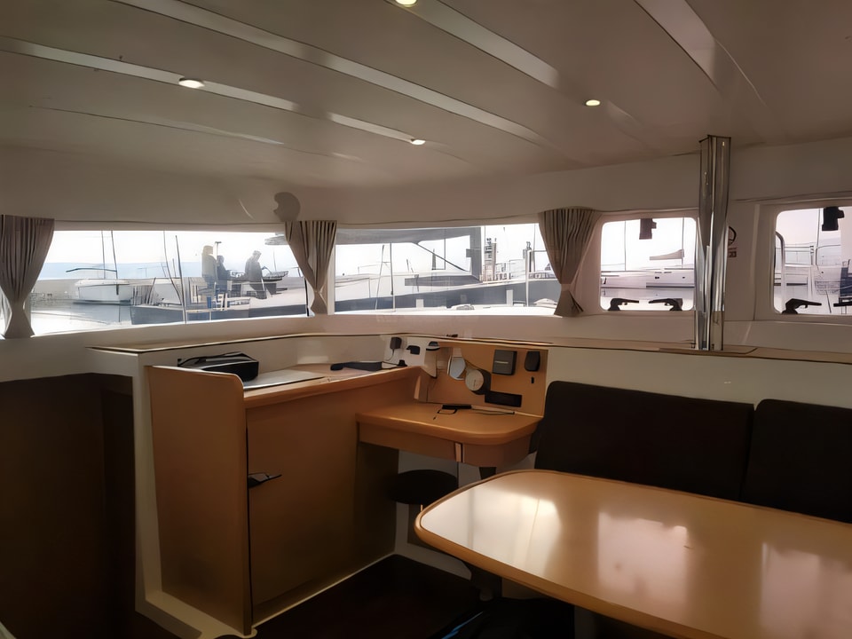 Interior of Lagoon 421 catamaran with 4 cabins Croatia yacht charter