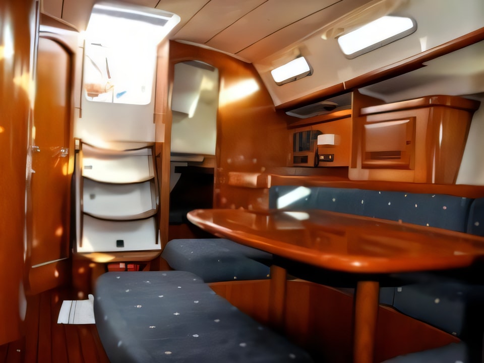 Interior of Oceanis 393 Clipper sail boat with 3 cabins Croatia yacht charter