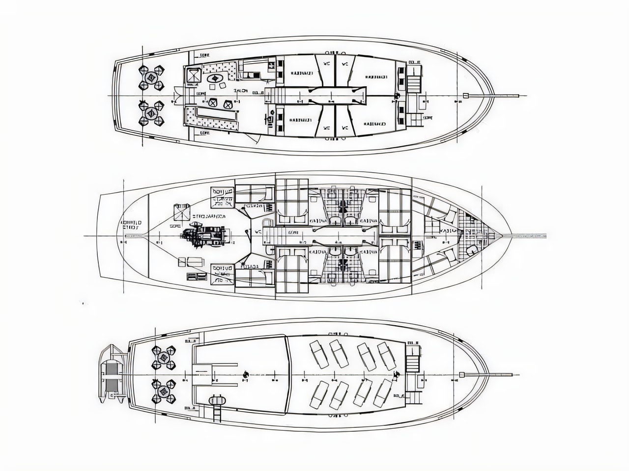 Interior of Gulet gulet or cruiser with 5 cabins Croatia yacht charter