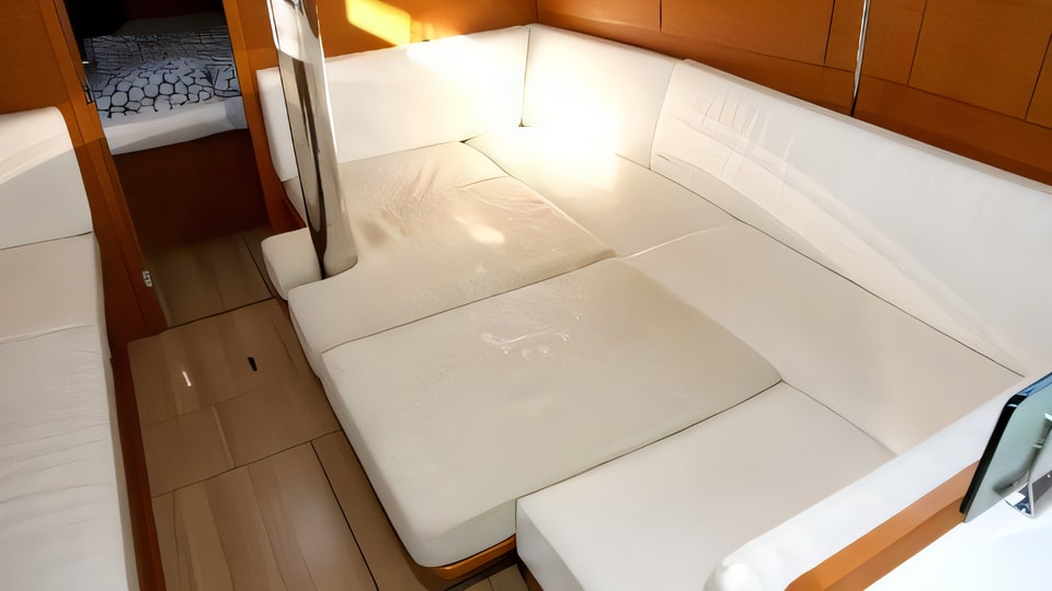 Interior of Sun Odyssey 389 sail boat with 3 cabins Croatia yacht charter