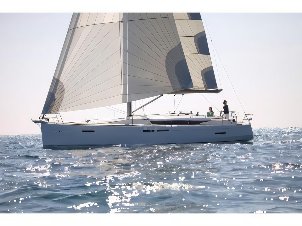 Exterior overview of Sun Odyssey 449 sail boat for charter from Split ACI Marina in the Split sailing area Croatia