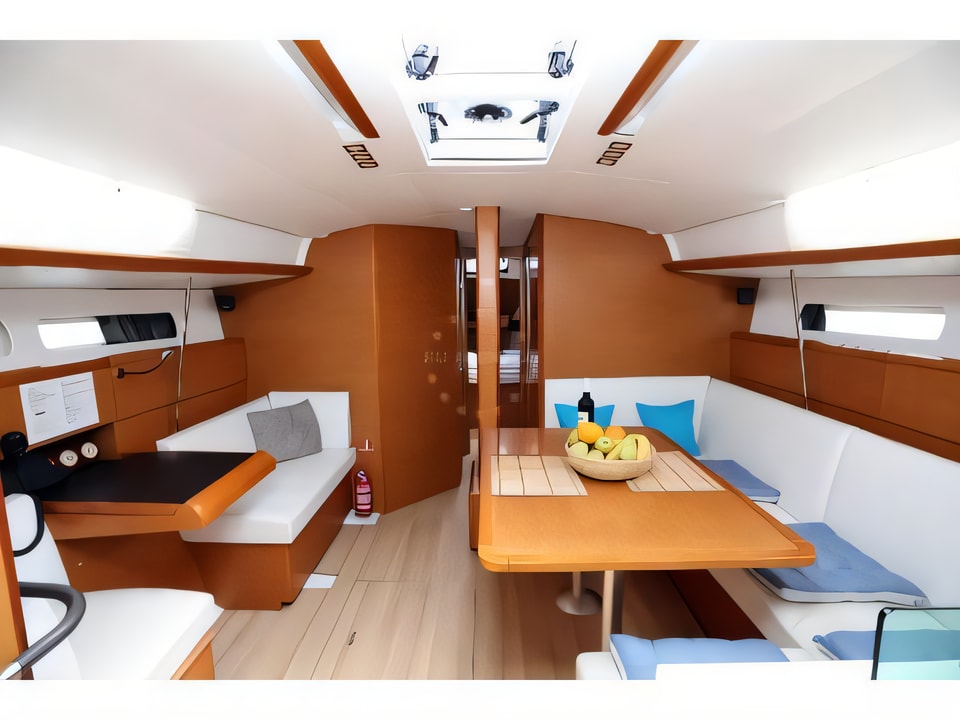 Interior of Sun Odyssey 449 sail boat with 4 cabins Croatia yacht charter