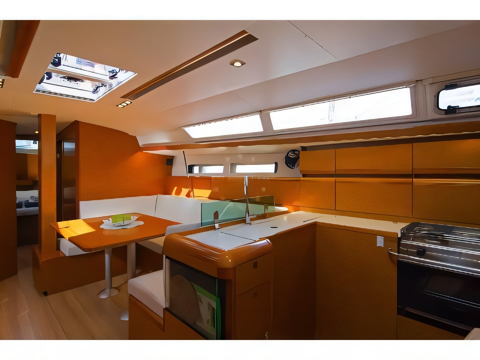 Interior of Sun Odyssey 449 sail boat with 4 cabins Croatia yacht charter