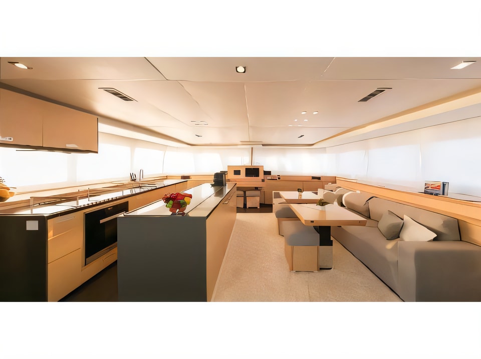 Interior of Lagoon 620 catamaran with 4 cabins Croatia yacht charter