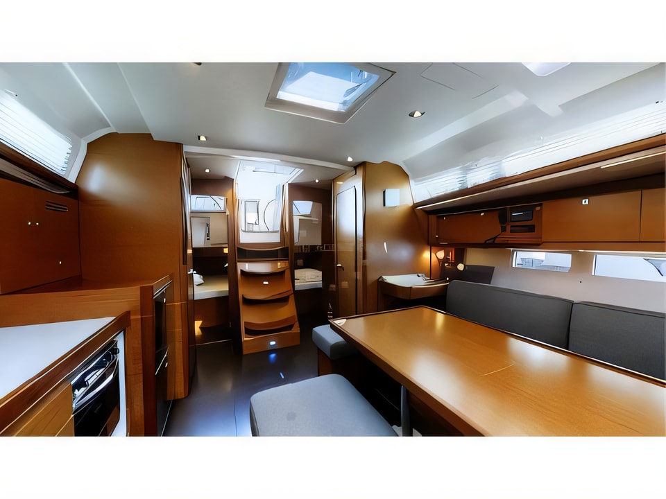 Interior of Dufour 460 Grand Large sail boat with 4 cabins Croatia yacht charter