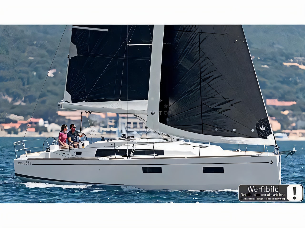 Exterior overview of Oceanis 46.1 sail boat for charter from Pula Tehnomont Marina Veruda in the Istria / Kvarner sailing area Croatia