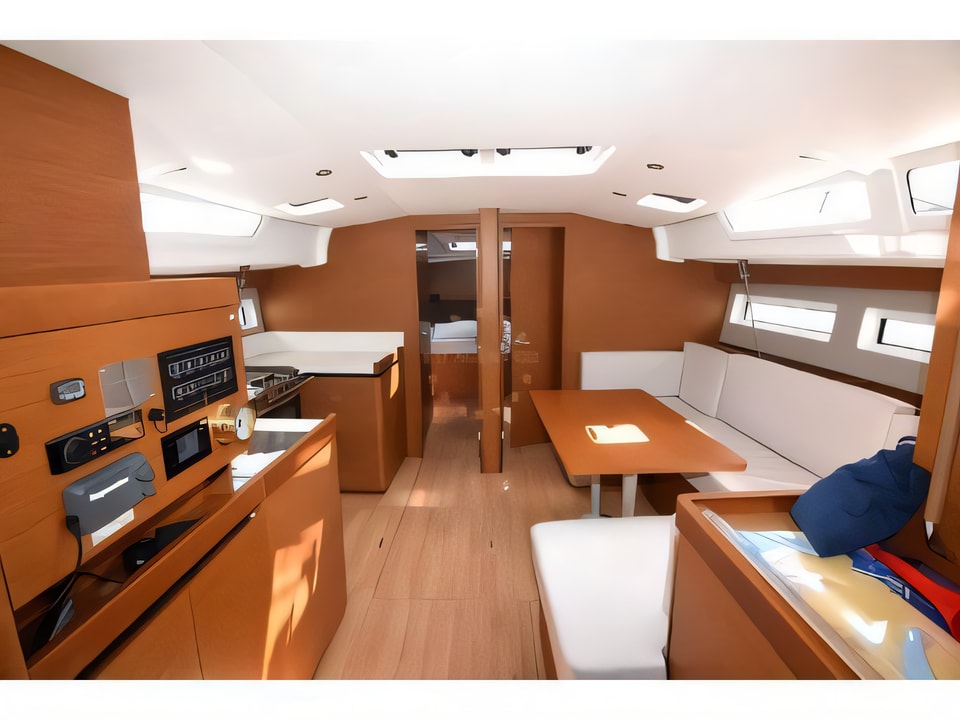 Interior of Sun Odyssey 490 sail boat with 5 cabins Croatia yacht charter
