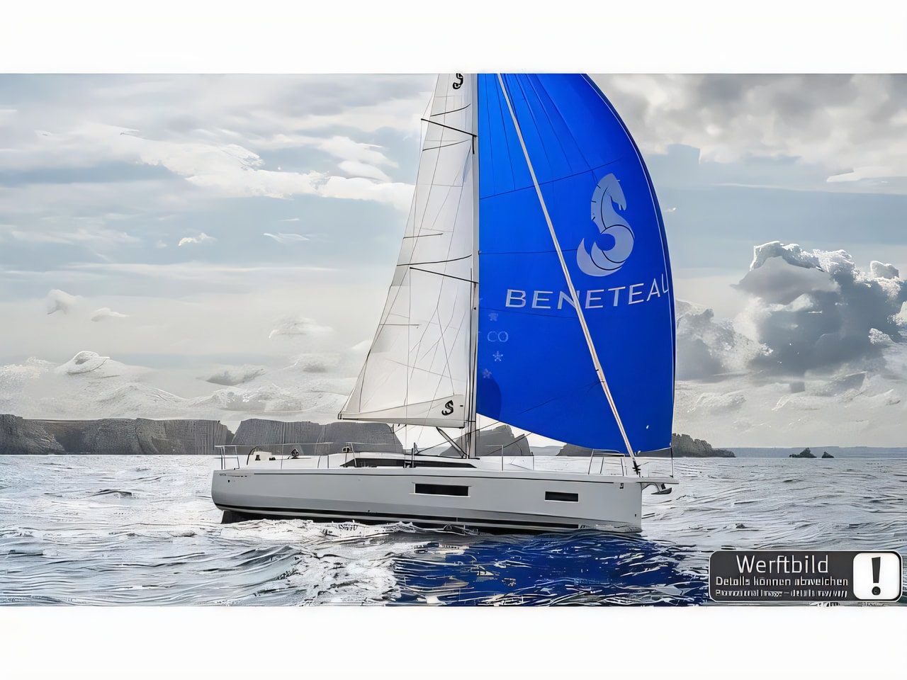 Exterior overview of Oceanis 37.1 sail boat for charter from Biograd Kornati in the Zadar sailing area Croatia