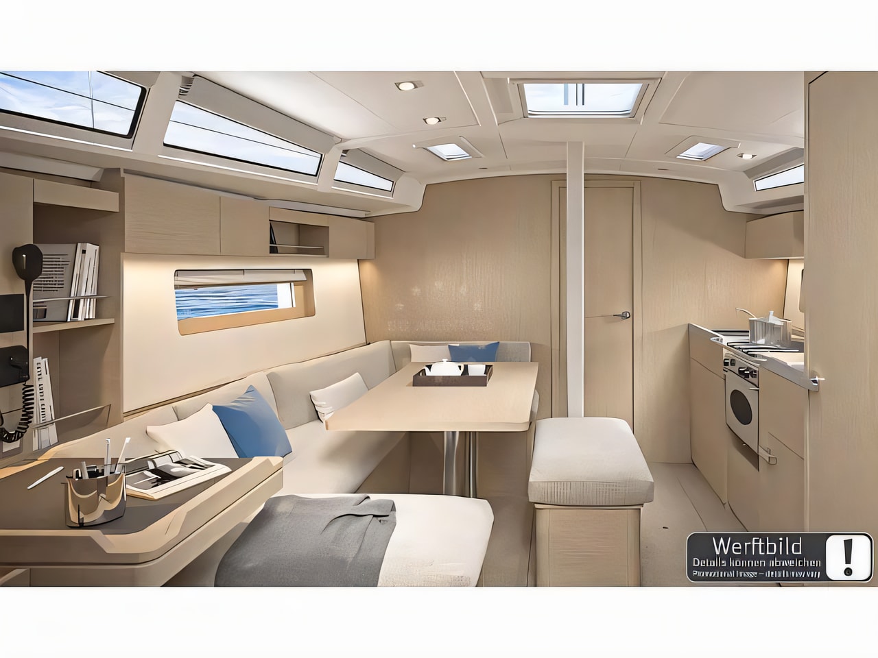 Layout of Oceanis 37.1 sail boat with 3 cabins Croatia yacht charter