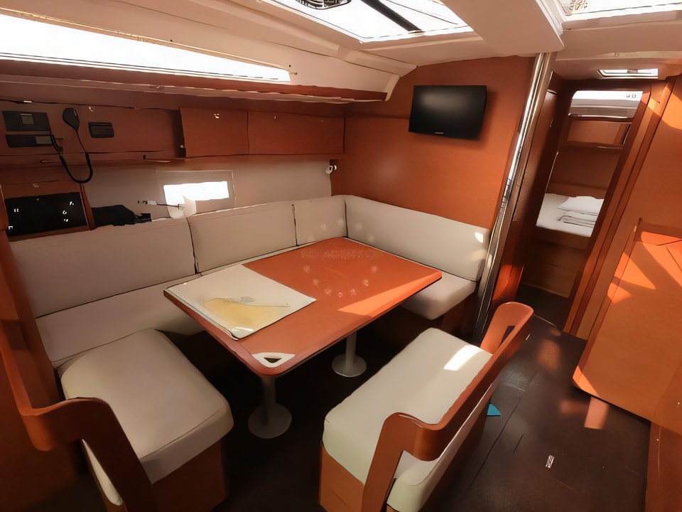 Interior of Dufour 430 Grand Large sail boat with 4 cabins Croatia yacht charter