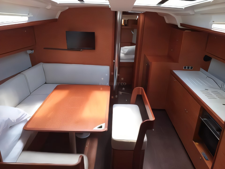 Interior of Dufour 430 Grand Large sail boat with 4 cabins Croatia yacht charter