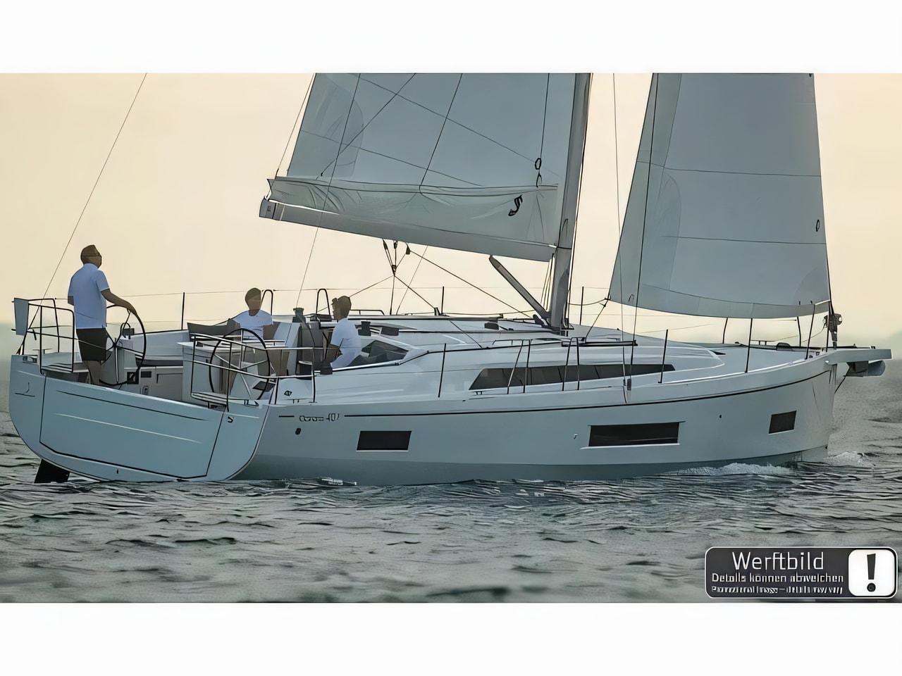 Exterior overview of Oceanis 40.1 sail boat for charter from Biograd Kornati in the Zadar sailing area Croatia