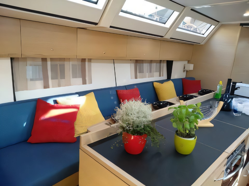 Interior of D&D Kufner 54.2 sail boat with 5 cabins Croatia yacht charter