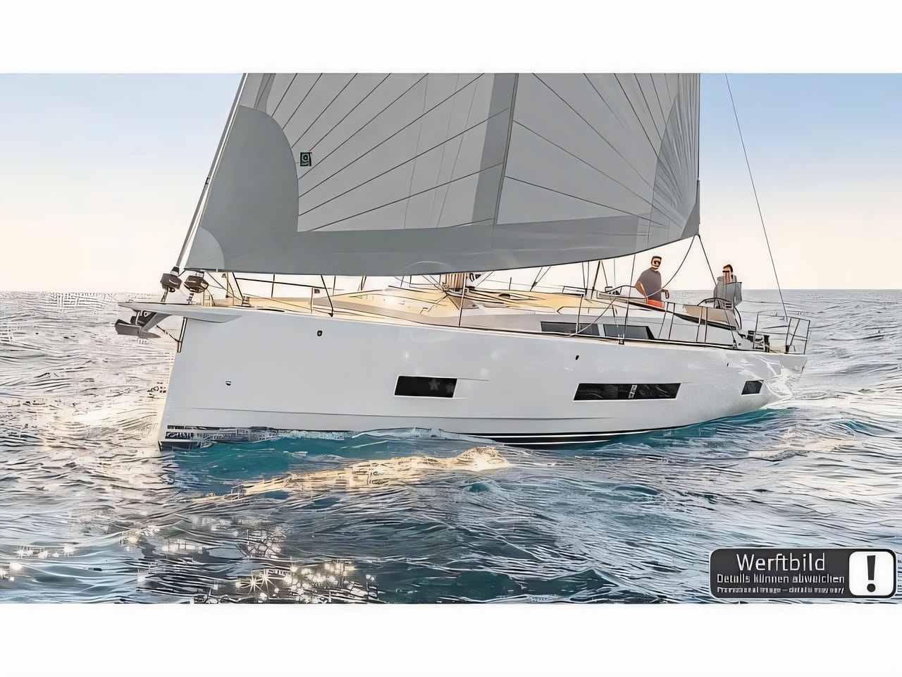 Exterior overview of Hanse 460 sail boat for charter from Biograd Kornati in the Zadar sailing area Croatia