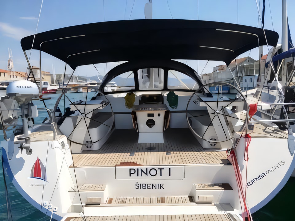 Exterior overview of D&D Kufner 54.2 sail boat for charter from Trogir ACI Marina in the Split sailing area Croatia
