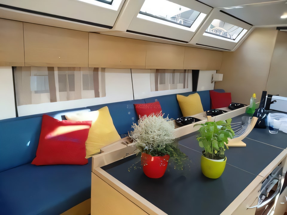 Interior of D&D Kufner 54.2 sail boat with 5 cabins Croatia yacht charter