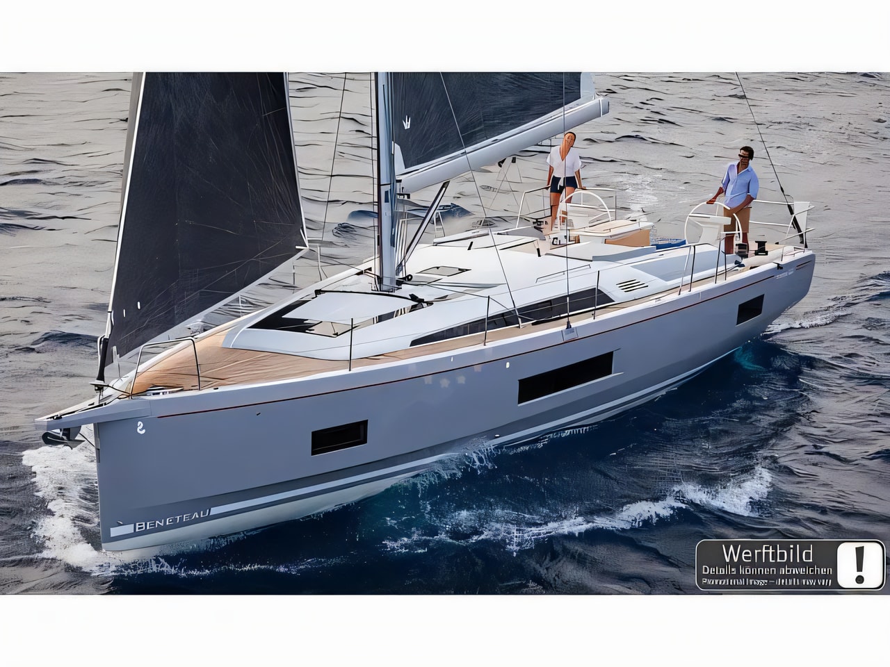 Exterior overview of Oceanis 46.1 sail boat for charter from Biograd Kornati in the Zadar sailing area Croatia
