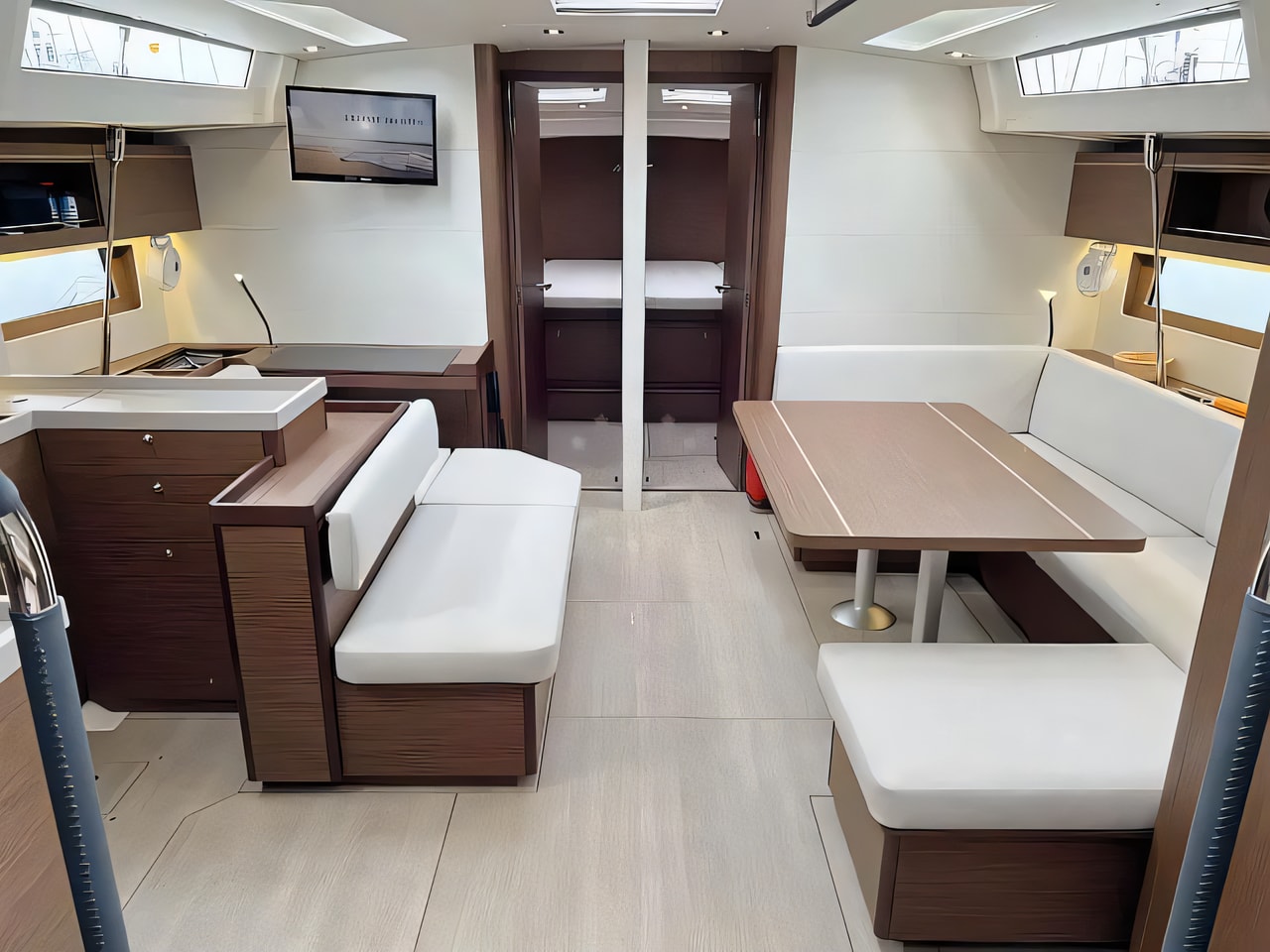 Layout of Oceanis 51.1- 5 cab sail boat with 5 cabins Croatia yacht charter