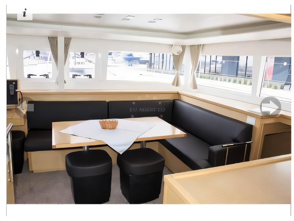 Interior of Lagoon 450 Fly catamaran with 6 cabins Croatia yacht charter