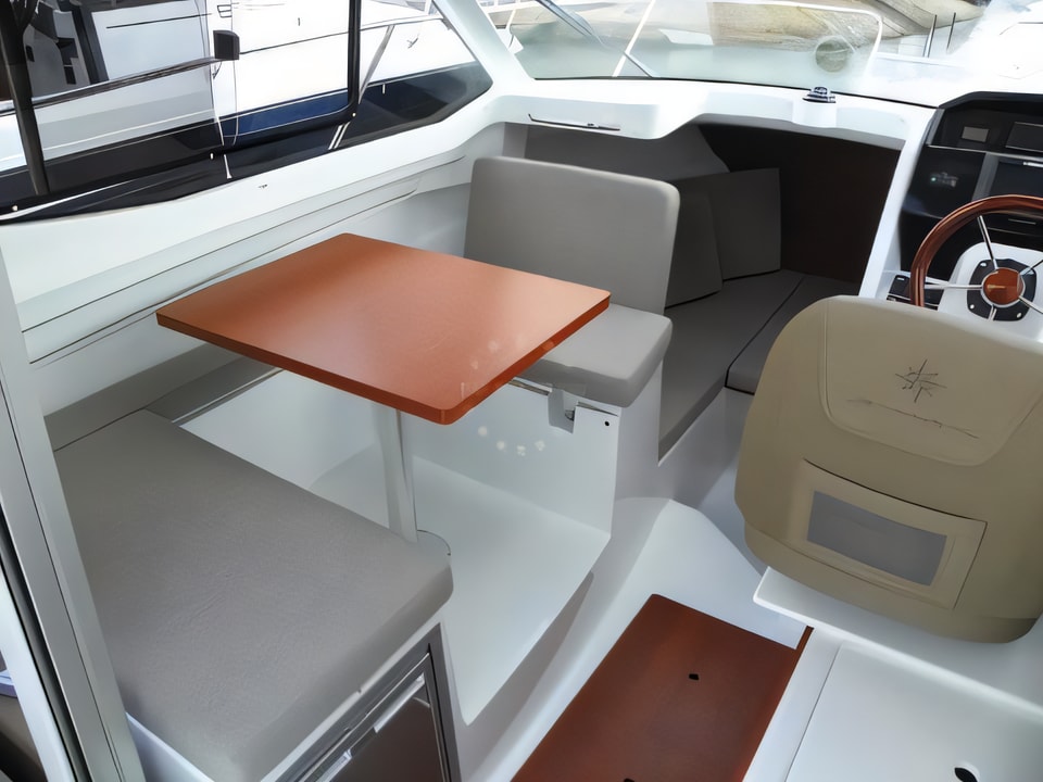 Interior of Merry Fisher 695 + Suzuki 150 motor boat with 1 cabins Croatia yacht charter