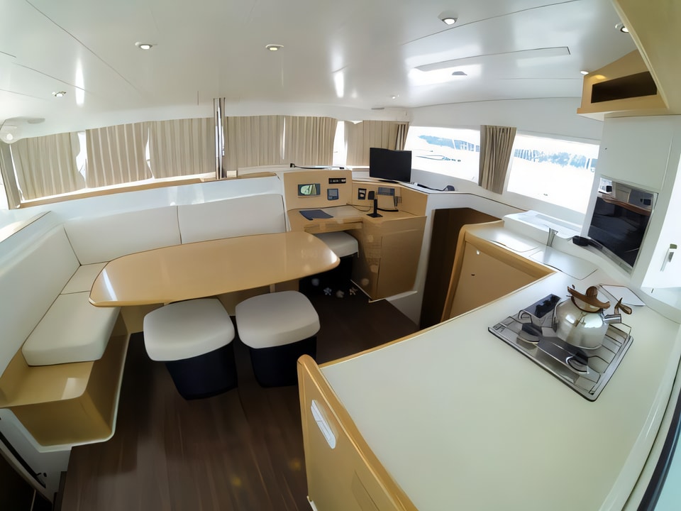 Interior of Lagoon 400 catamaran with 6 cabins Croatia yacht charter