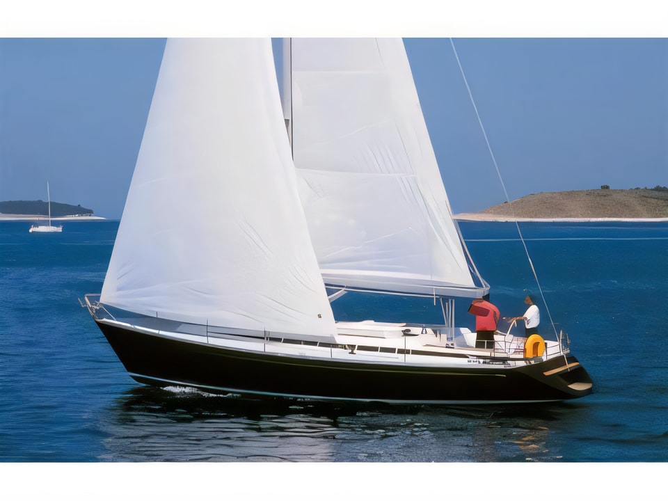 Exterior overview of Grand Soleil 46.3 sail boat for charter from Trogir ACI Marina in the Split sailing area Croatia