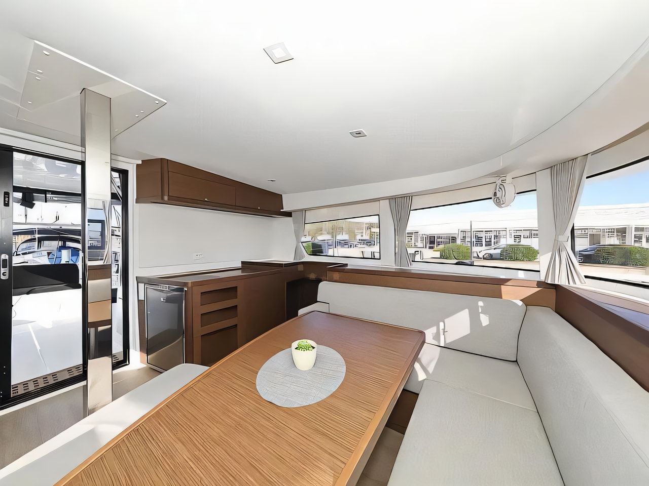 Layout of Lagoon 42 catamaran with 6 cabins Croatia yacht charter