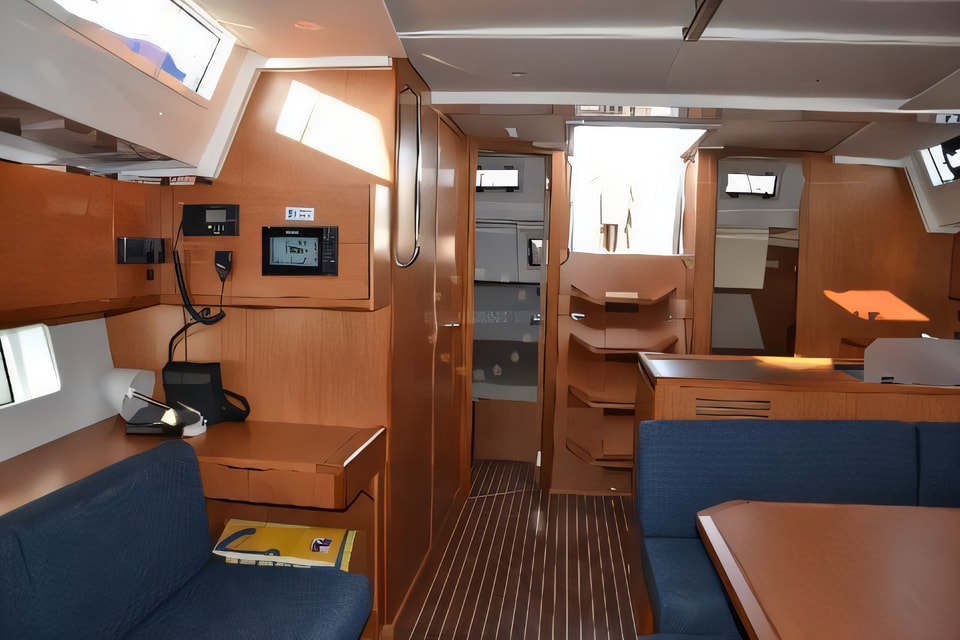 Interior of Bavaria C45 Holliday sail boat with 4 cabins Croatia yacht charter