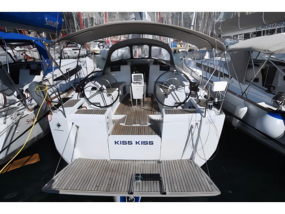 Exterior overview of Sun Odyssey 419 sail boat for charter from Dubrovnik ACI Marina in the Dubrovnik sailing area Croatia