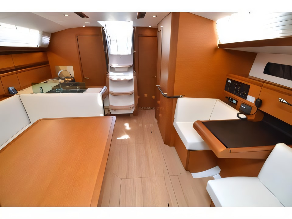 Interior of Sun Odyssey 449 sail boat with 4 cabins Croatia yacht charter