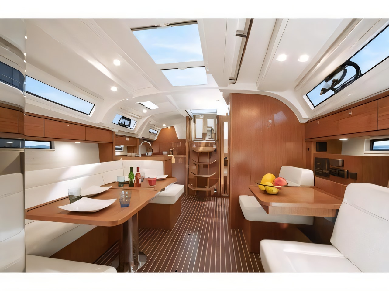 Layout of Bavaria 41 Cruiser sail boat with 3 cabins Croatia yacht charter