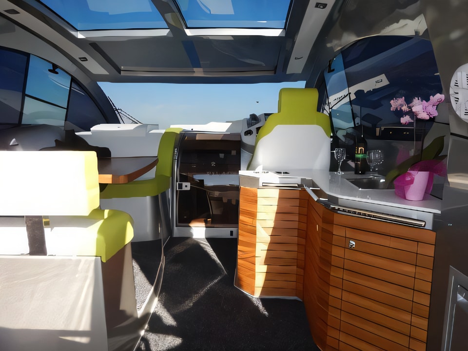 Layout of Mirakul 40 motor boat with 3 cabins Croatia yacht charter