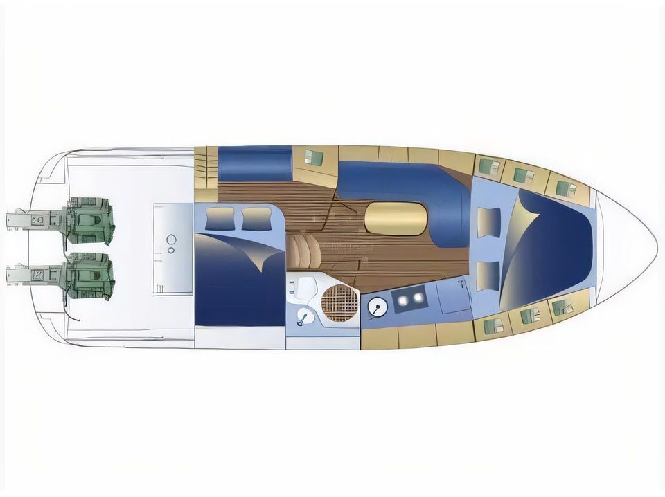 Bavaria 32 Sport yacht interior with 2 cabins
