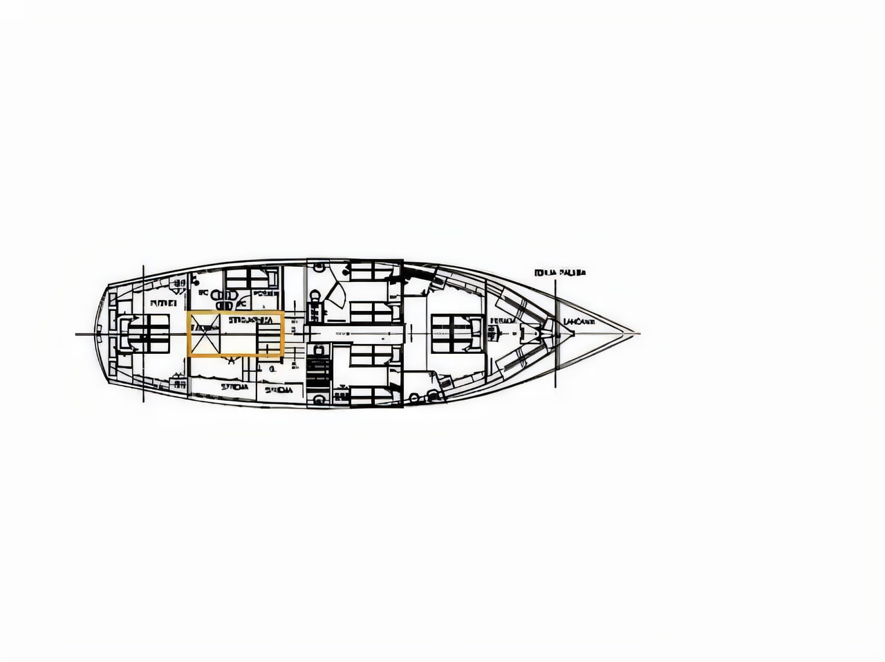 Interior of Gulet Trebenna gulet or cruiser with 4 cabins Croatia yacht charter
