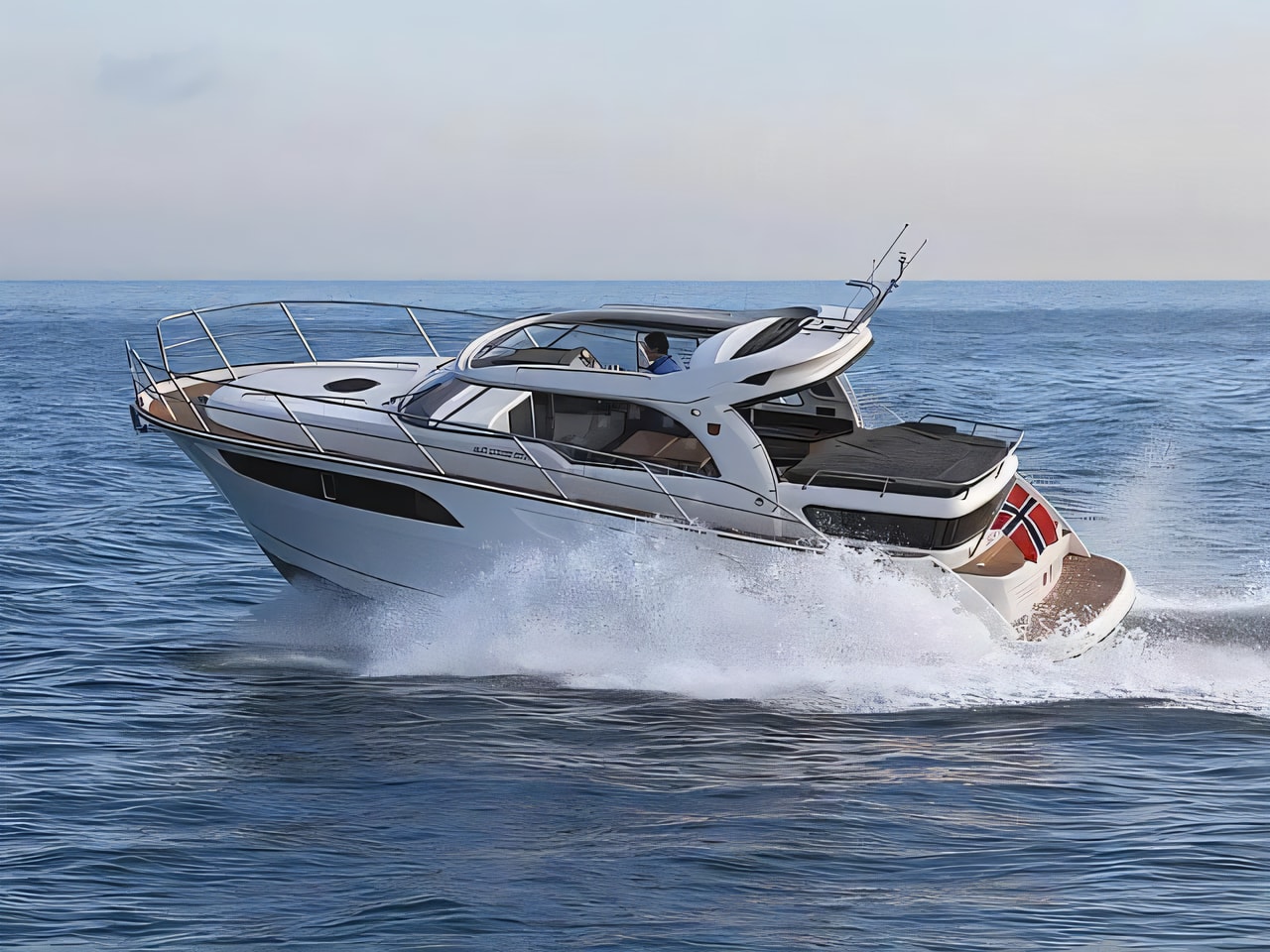 Exterior overview of Marex 320 Aft Cabin Cruiser motor boat for charter from Sibenik Marina Mandalina in the Sibenik sailing area Croatia