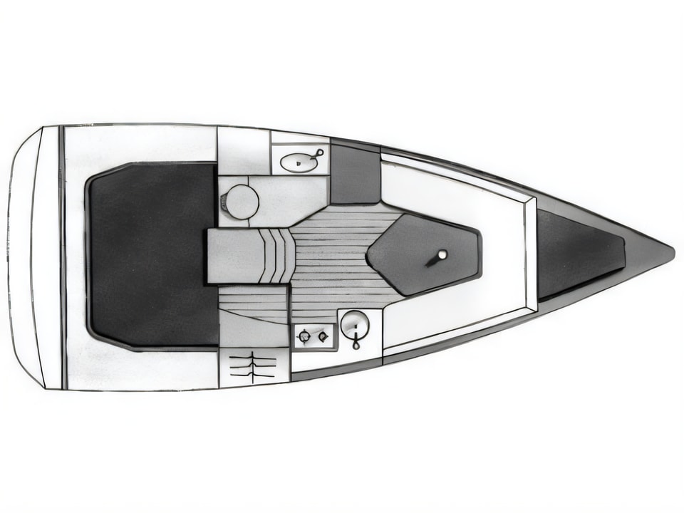 Sun Fast 26 yacht layout 1 cabins Croatia charter